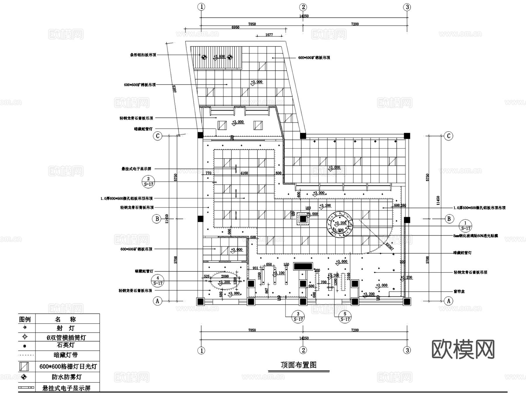 建设银行喀什分行营业厅室内装饰CAD施工图全套cad施工图