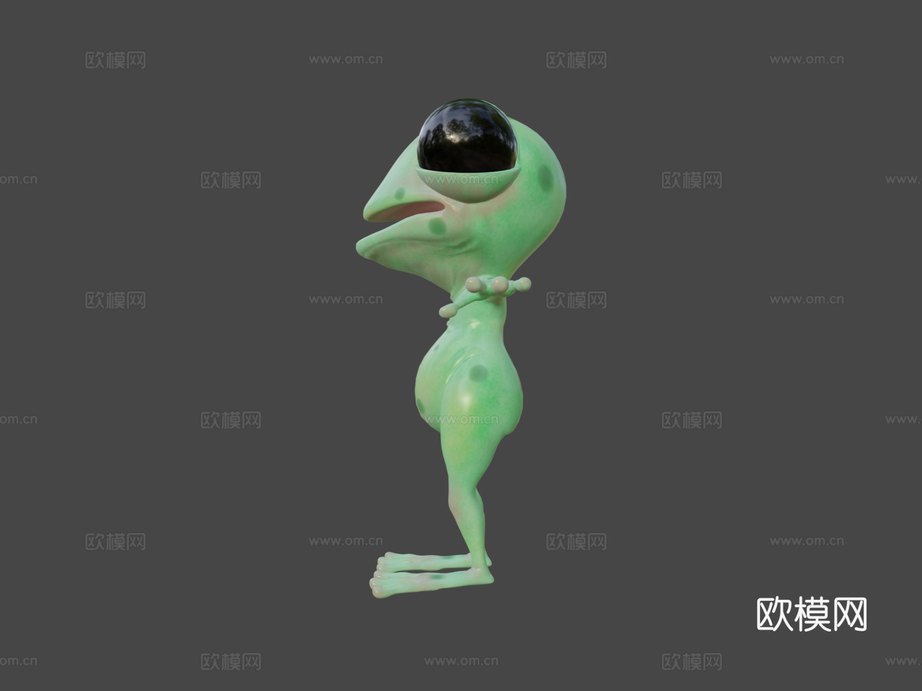 青蛙先生T字姿势3d模型下载（渲染图6）