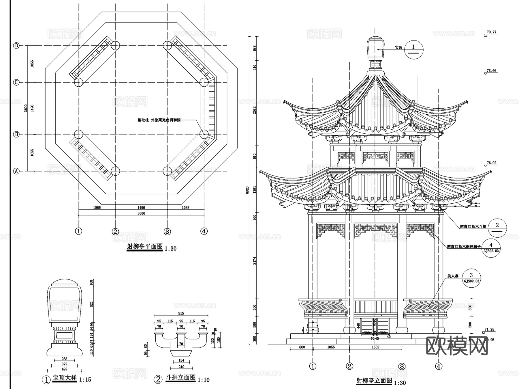 邯郸磁县古御园居住区大区景观CAD施工图全套cad施工图