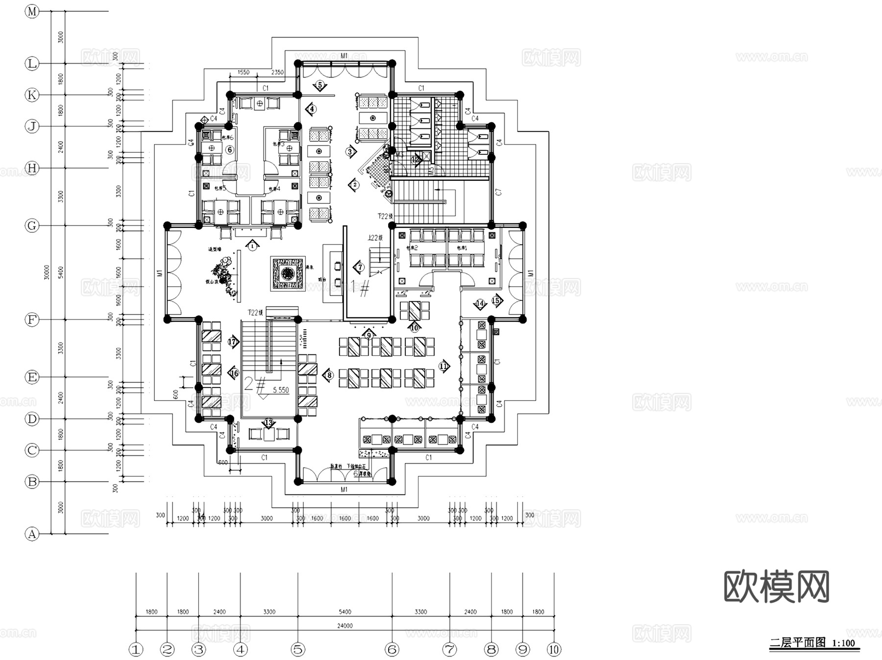 茶室茶社茶餐厅室内装饰CAD施工图集 14套cad施工图