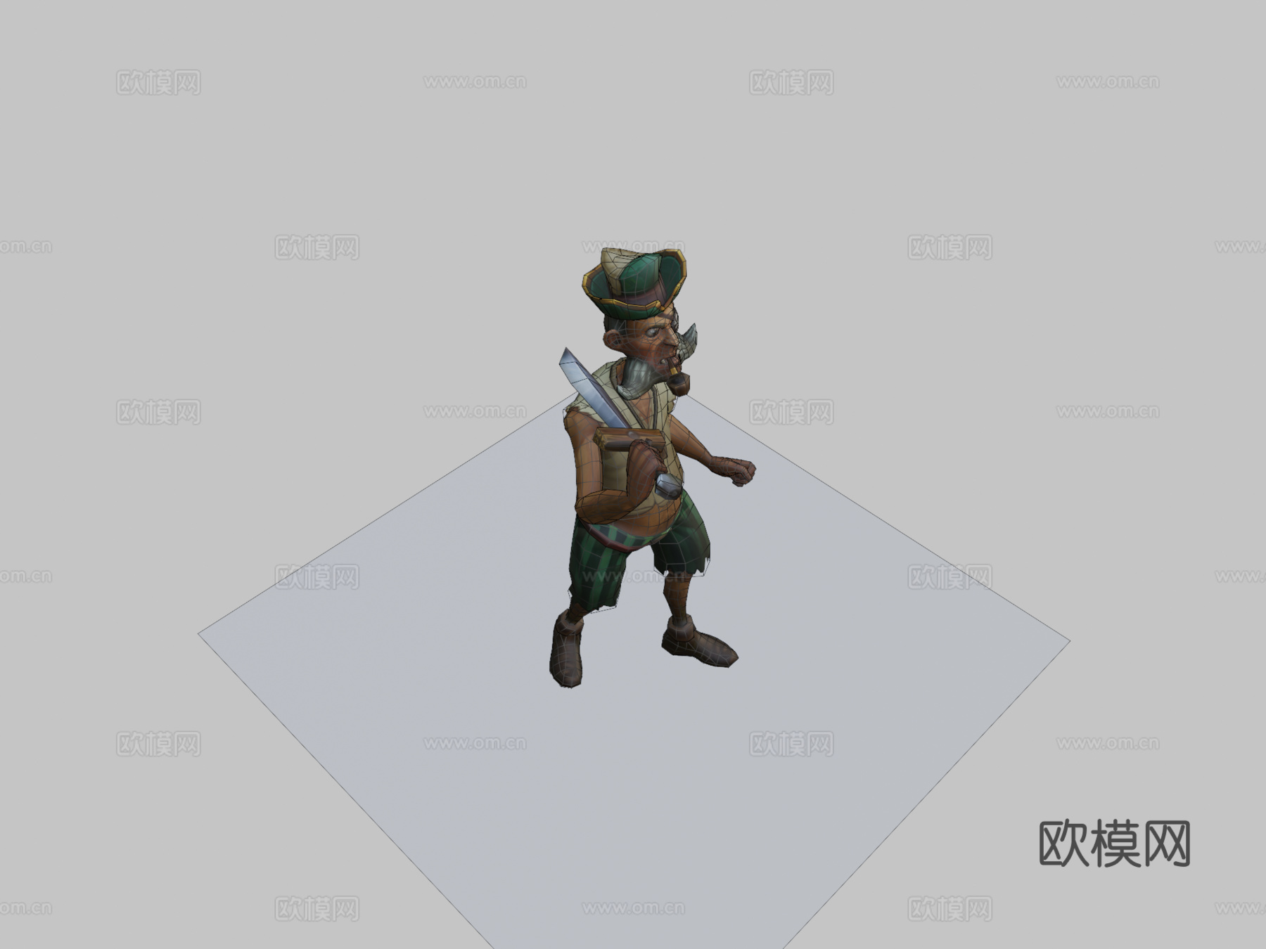 鱼人海盗暴雪角色大赛20163d模型下载（渲染图2）