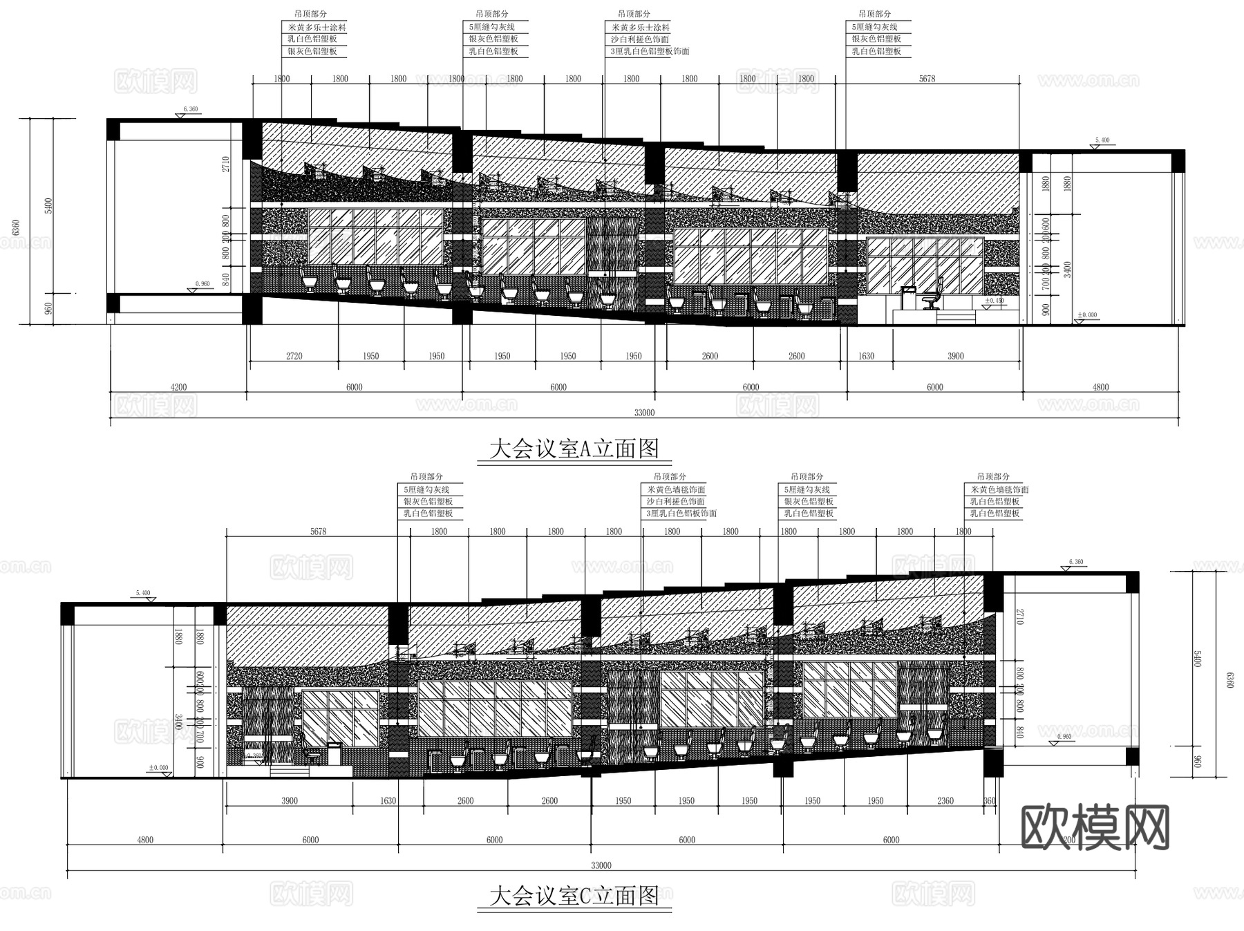 会议室室内装饰详图CAD施工图集 10套cad施工图