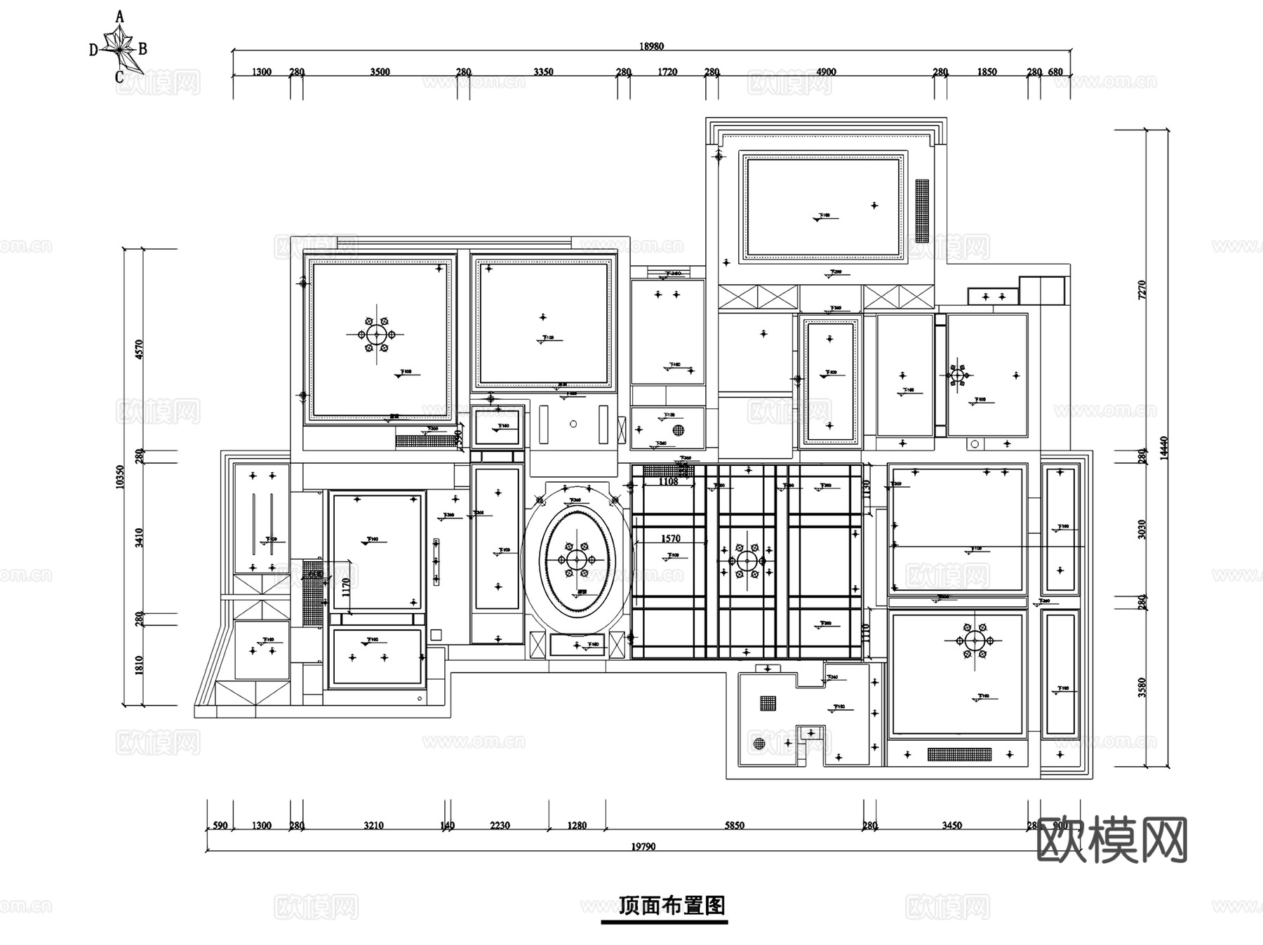 嘉兴现代平层住宅室内家装设计CAD施工图全套cad施工图