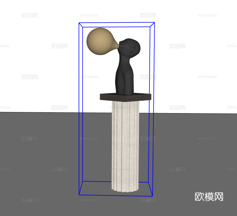 雕塑摆件su模型