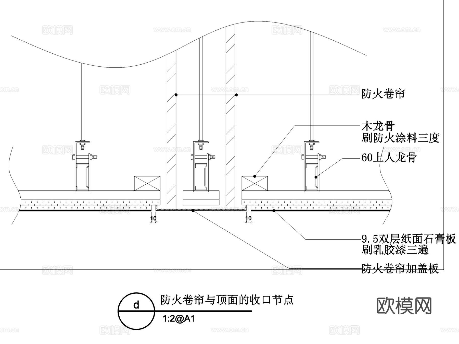 建筑室内构造收口工艺节点大样详图CAD施工图集 20套cad施工图
