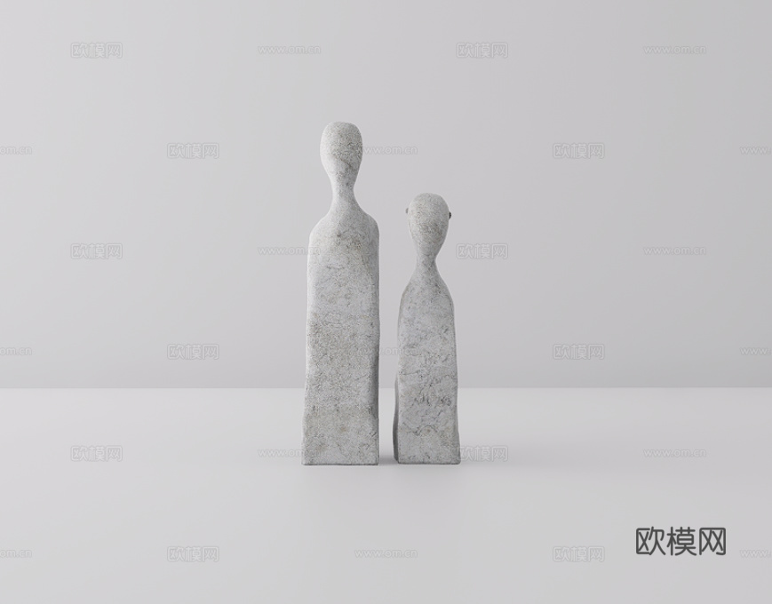 摆件组合su模型
