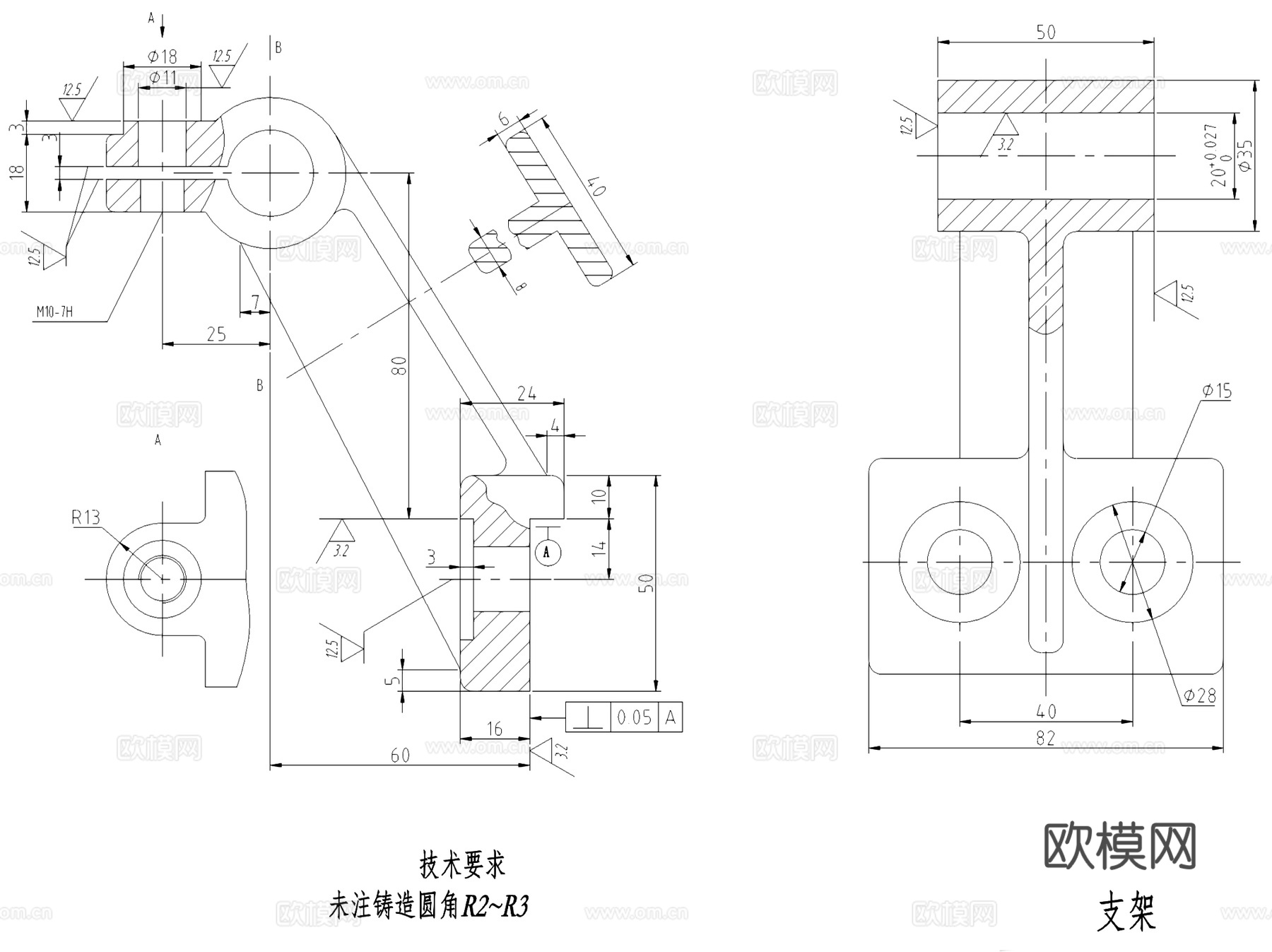 机械工业零部件标准件详图CAD施工图集 200套cad施工图