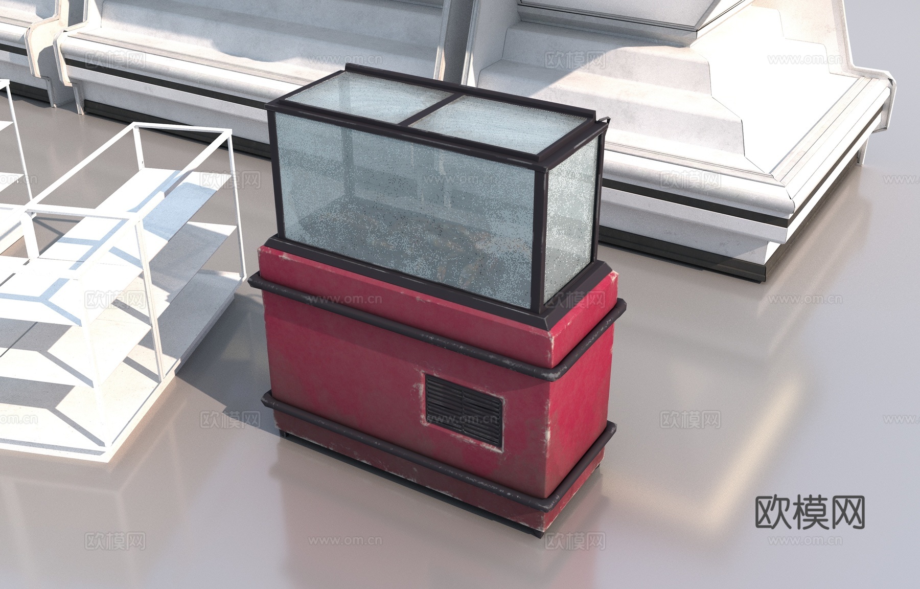 超市柜台展柜3d模型