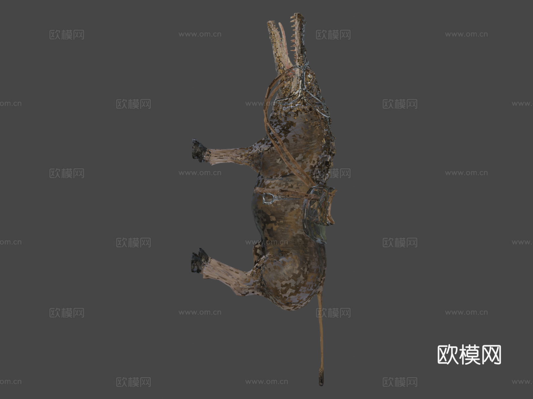 鳄牛3d模型下载（渲染图6）