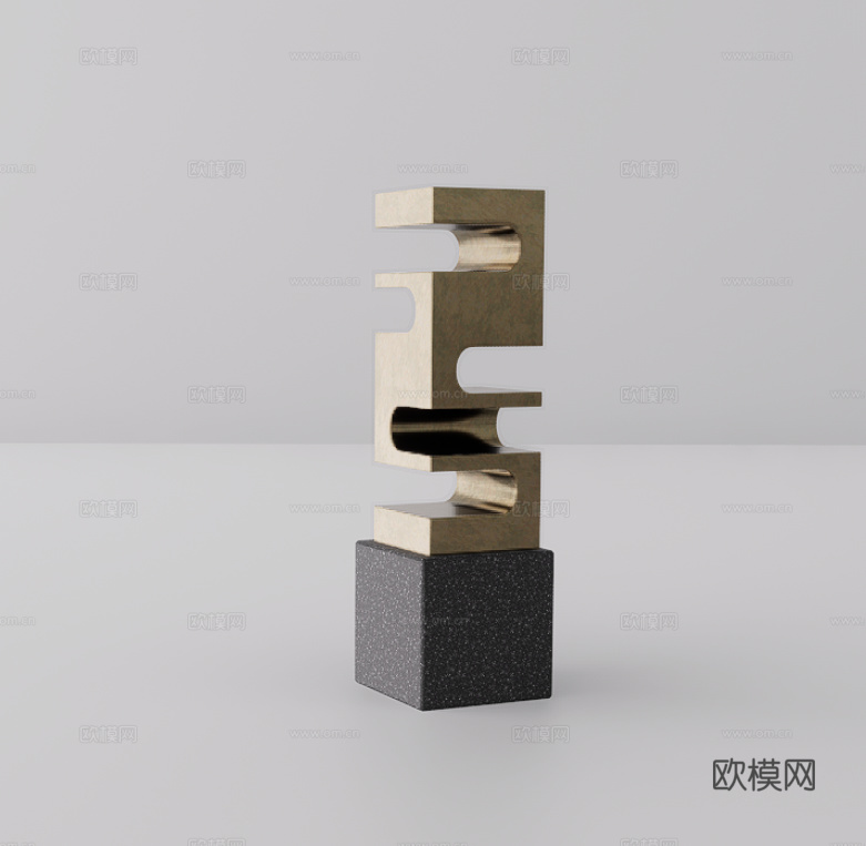 金属摆件su模型
