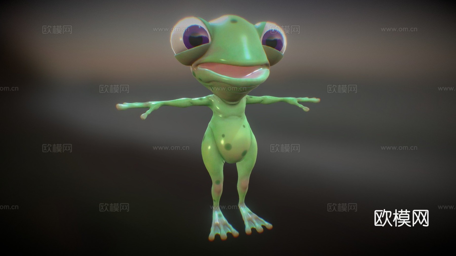 青蛙先生T字姿势3d模型下载（渲染图1）