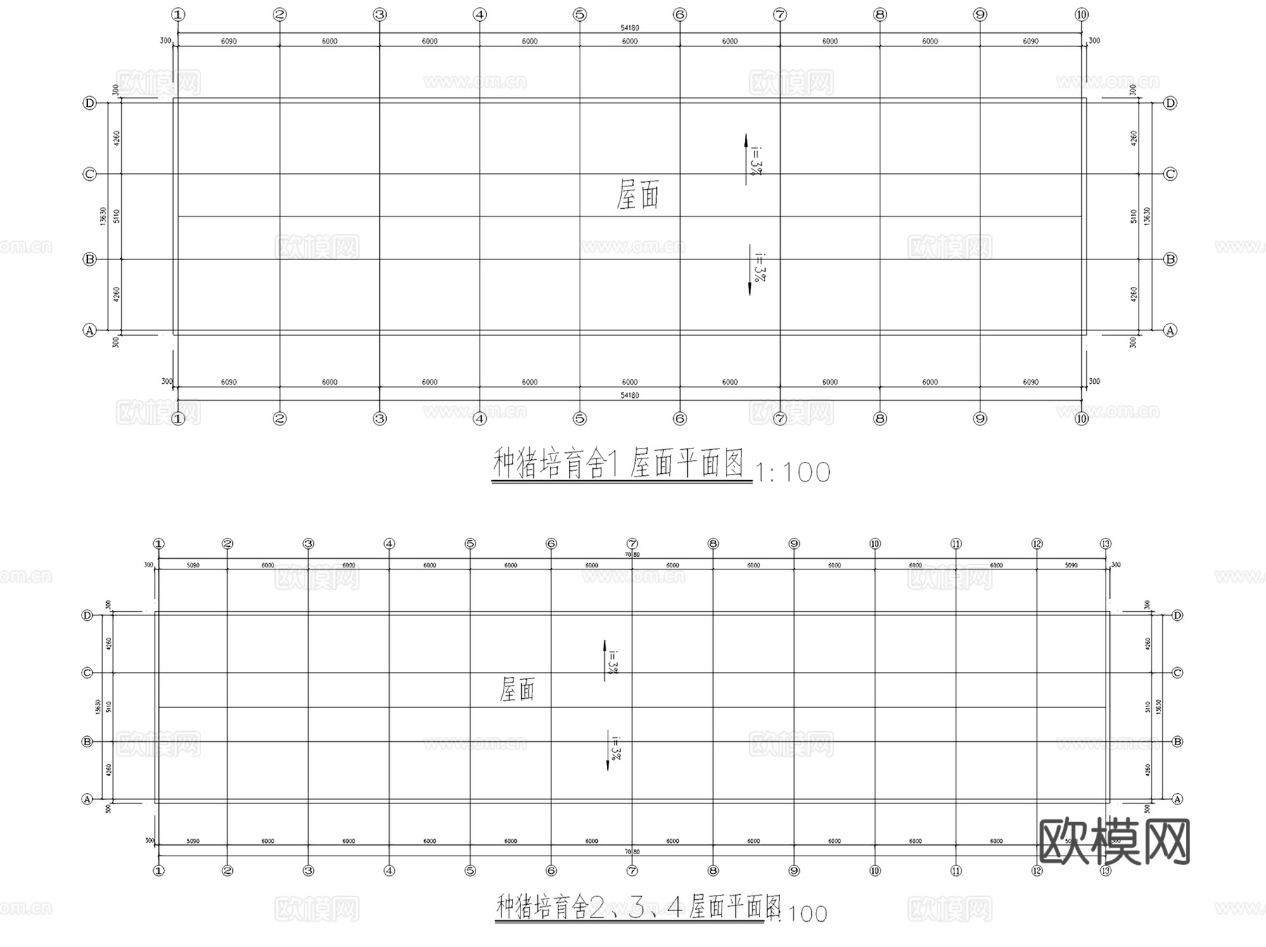 广良优质白种猪养殖场规划建筑CAD施工图全套cad施工图