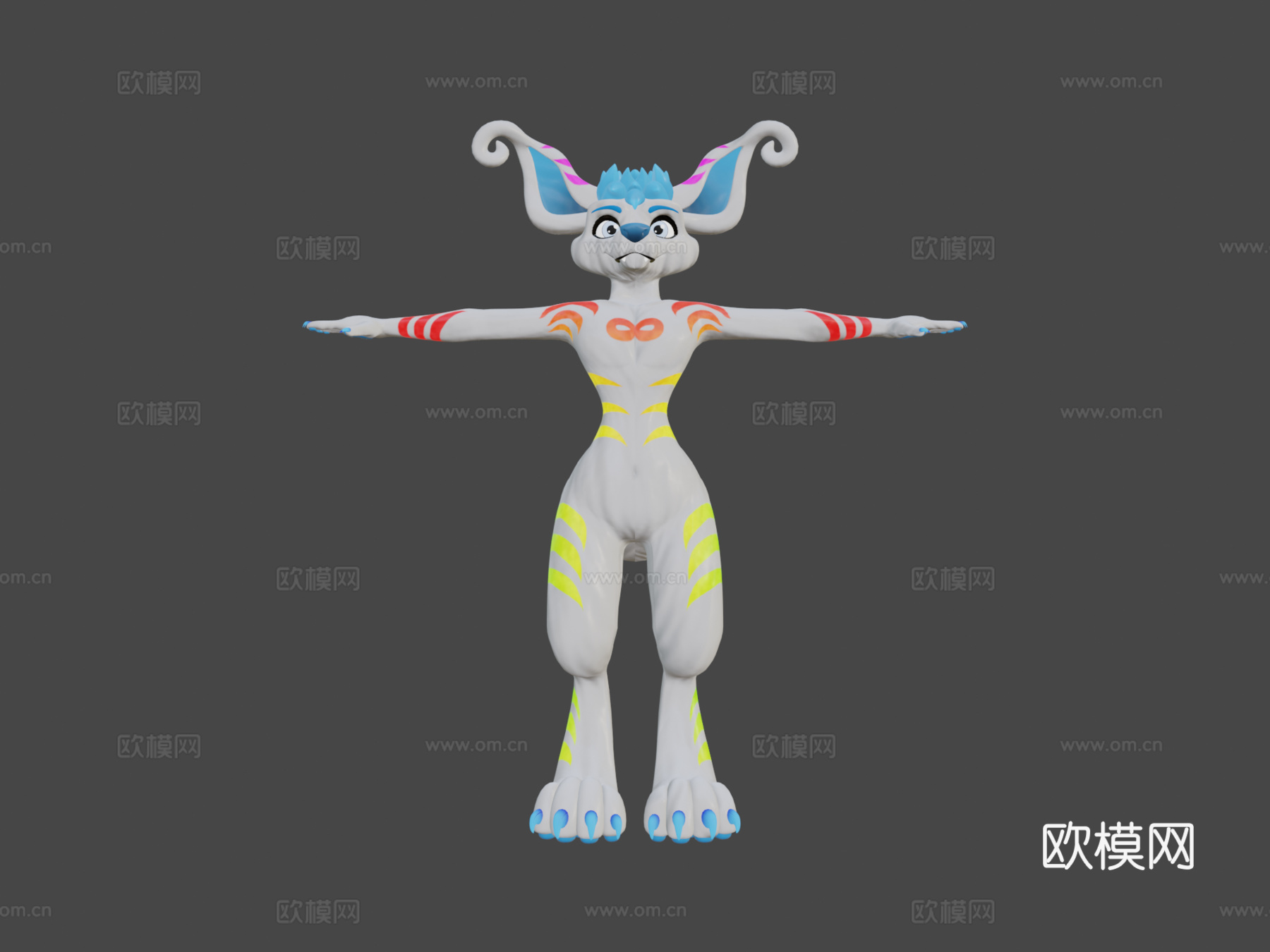 克鲁克斯-虚拟现实聊天&amp;虚拟主播头像3d模型下载（渲染图7）