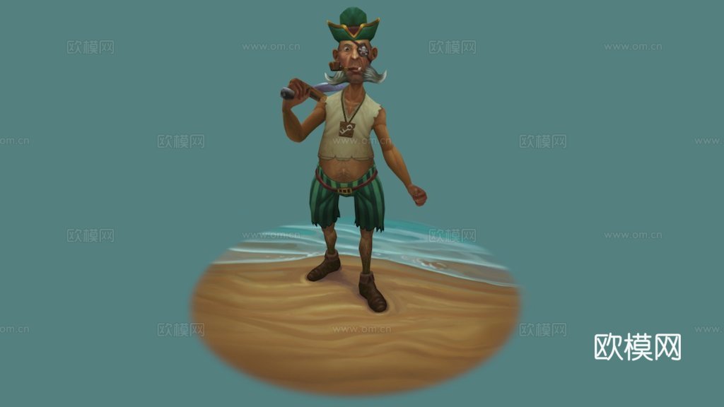 鱼人海盗暴雪角色大赛20163d模型下载（渲染图1）
