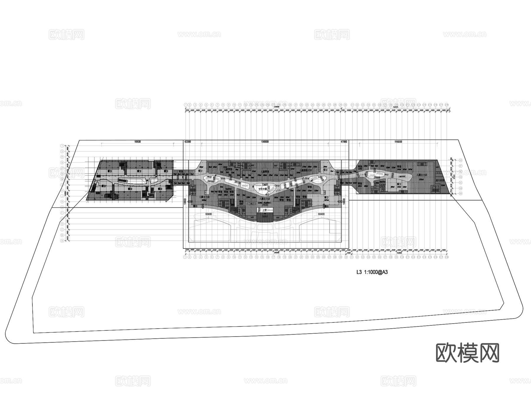 华润泰州综合体建筑平面CAD施工图+文本cad施工图