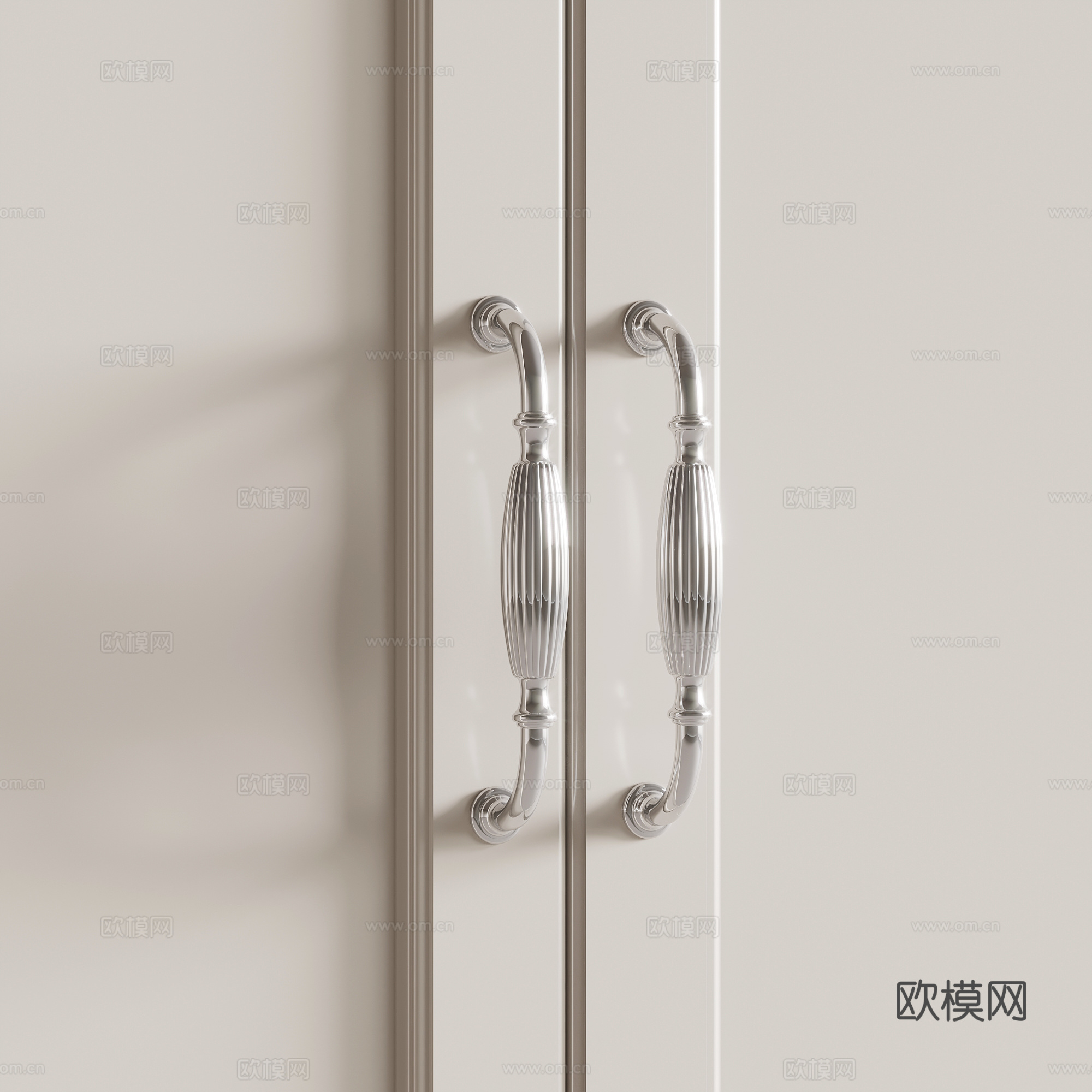 法式柜门拉手 门把手su模型
