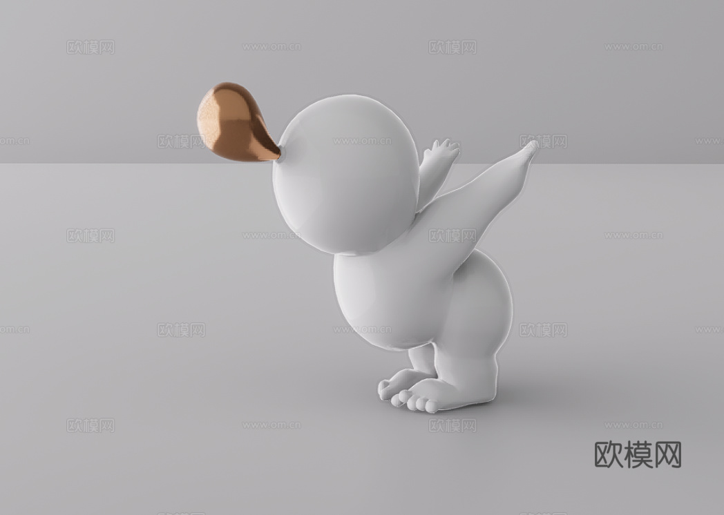 雕塑摆件su模型