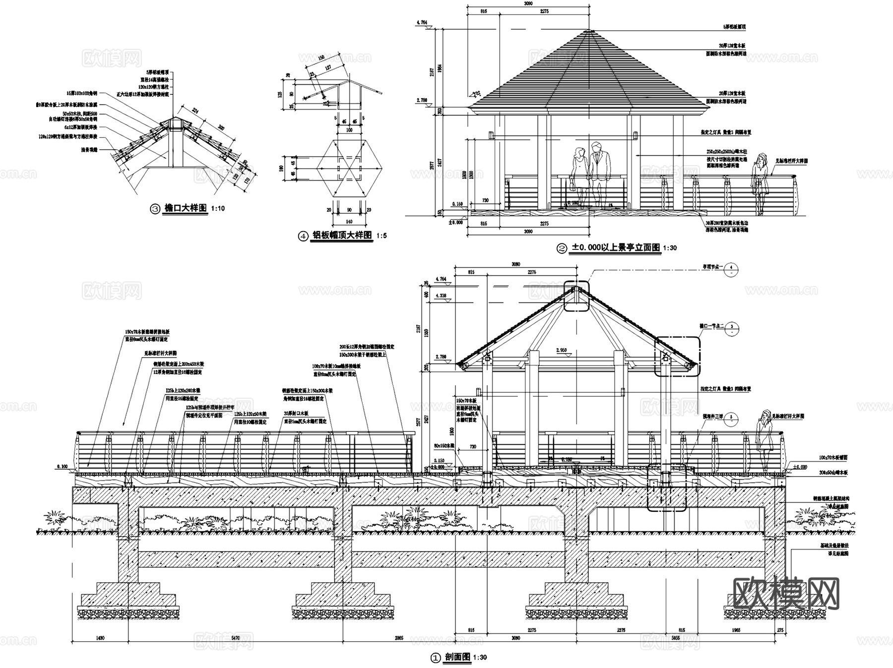 惠阳泗水湖滨公园一期景观CAD施工图全套cad施工图cad施工图