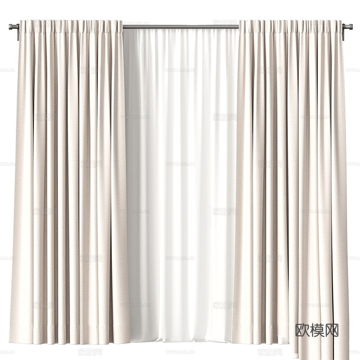 窗帘3d模型下载