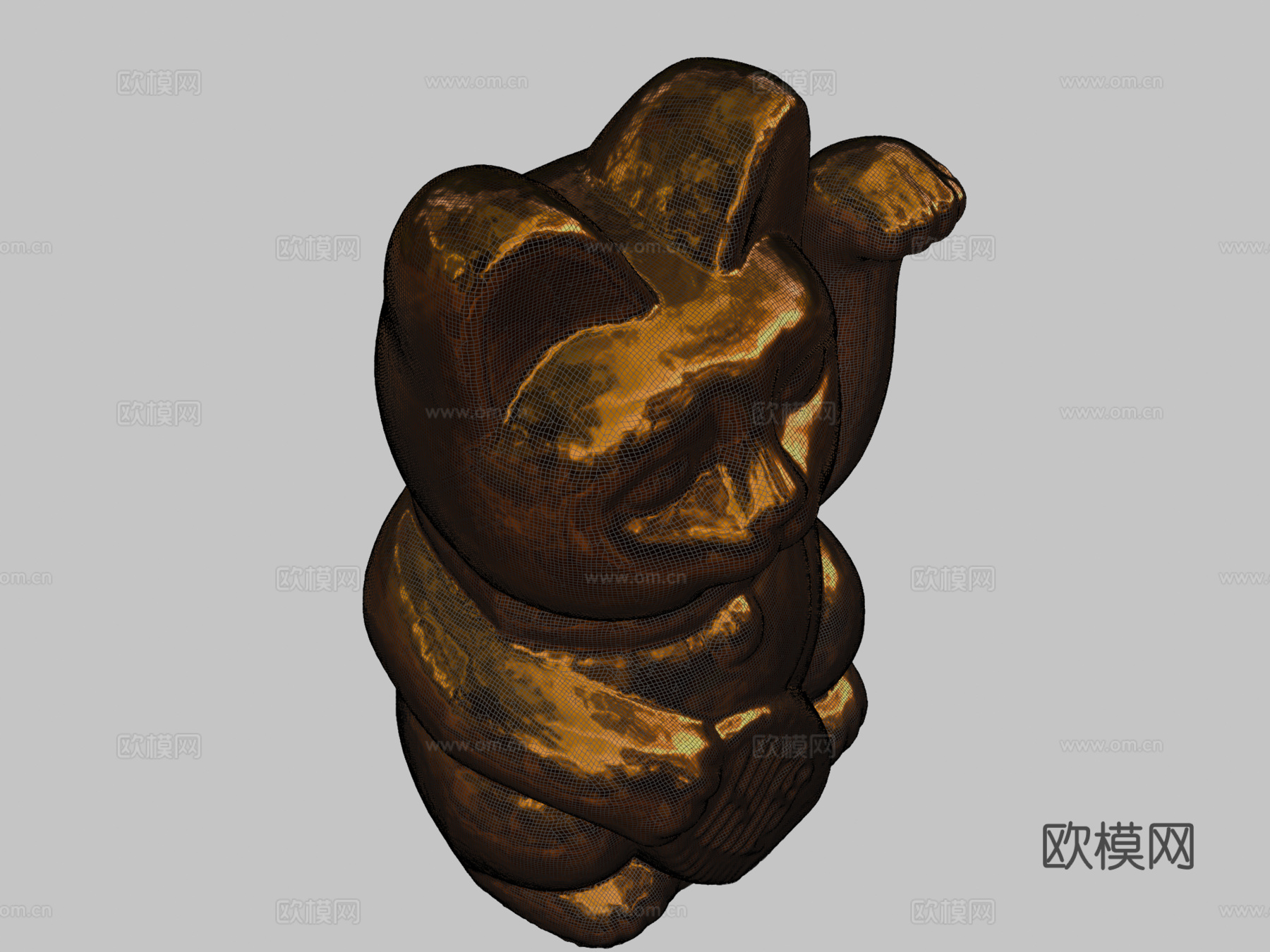 招财猫3d模型下载（渲染图2）