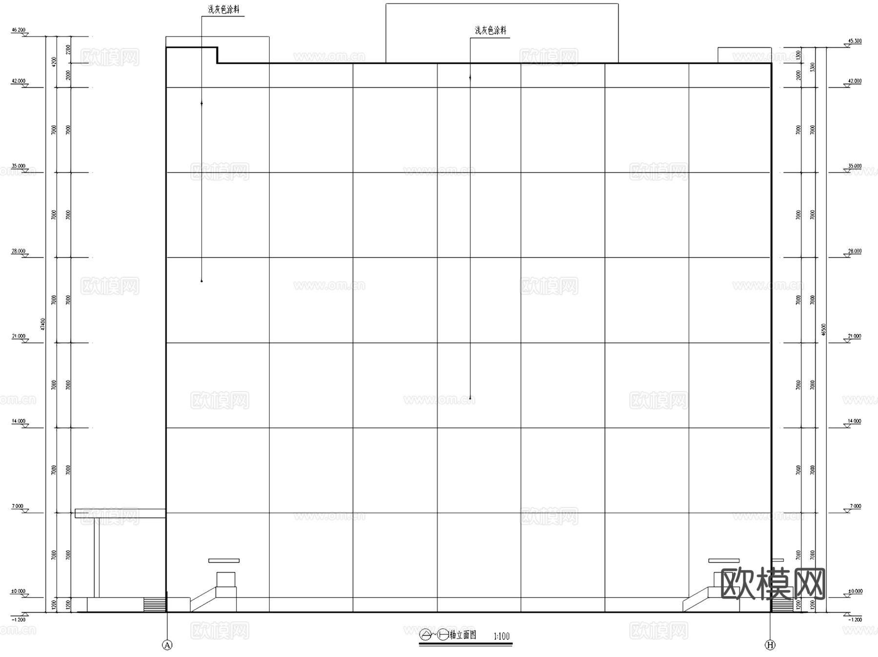 海口菜篮子农副产品市场冷库建筑CAD施工图全套cad施工图