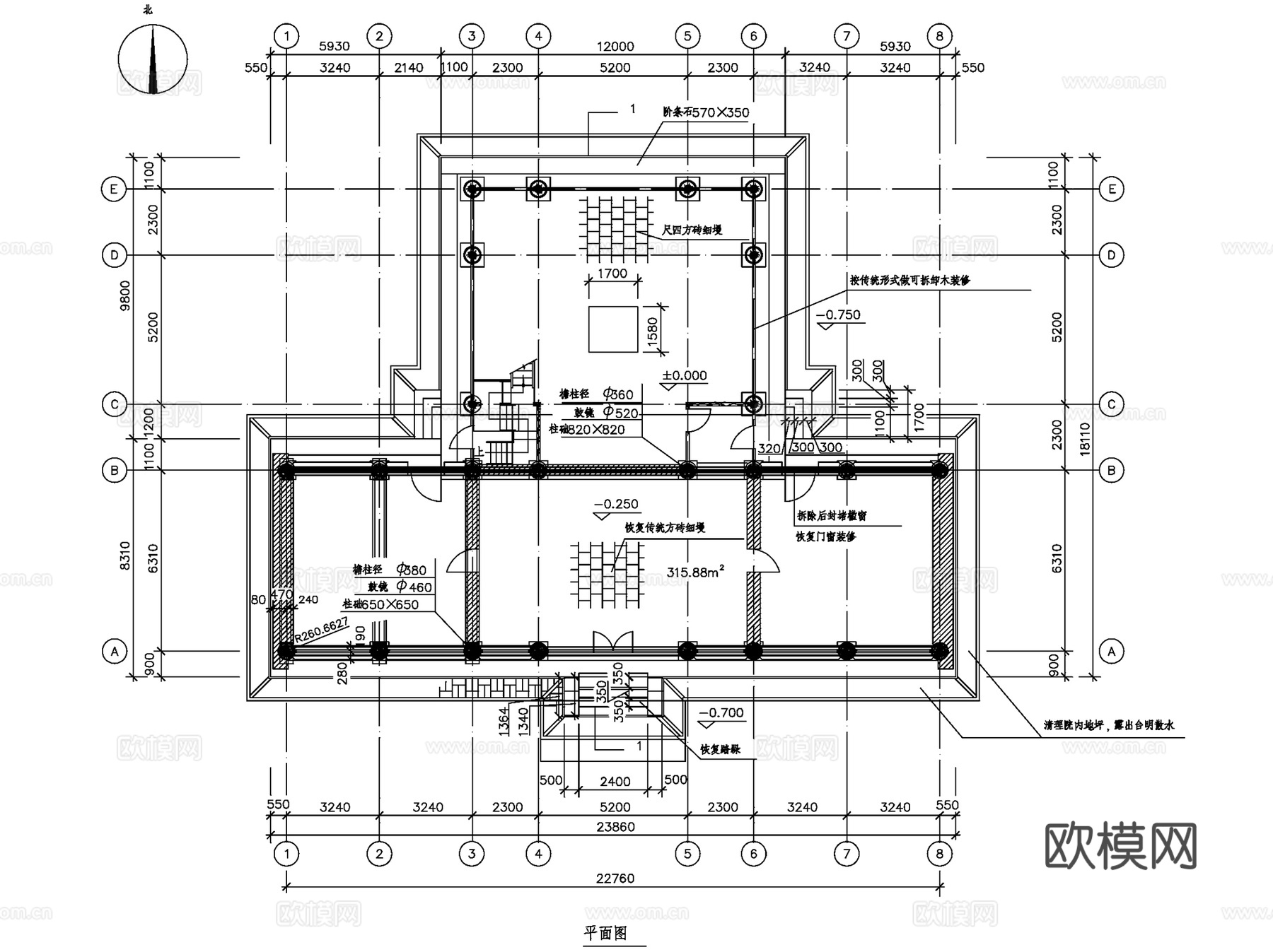 古建筑园林殿堂楼阁CAD施工图集 3套cad施工图