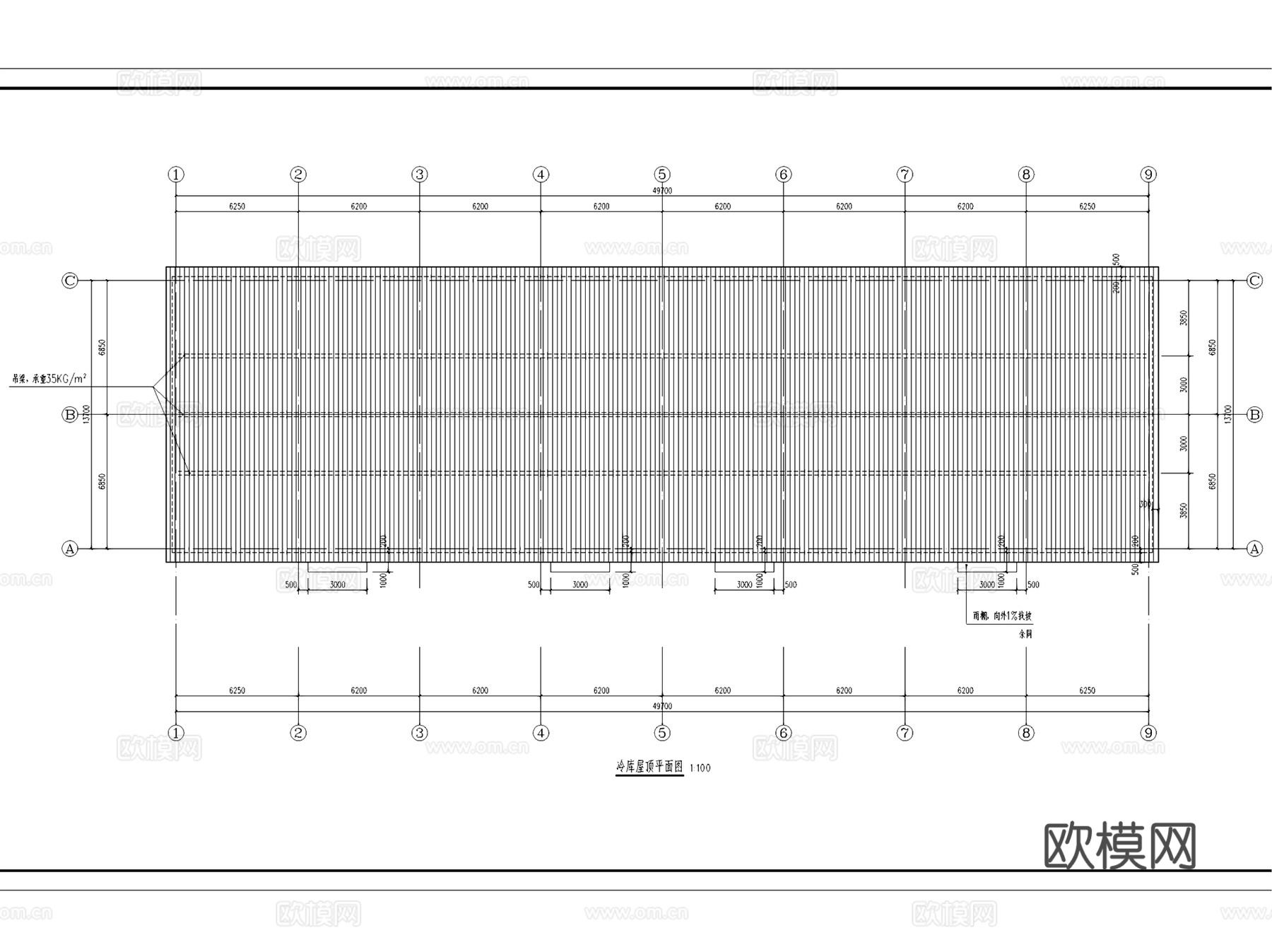 海兴农场恒温库冰库车间建筑CAD施工图全套cad施工图