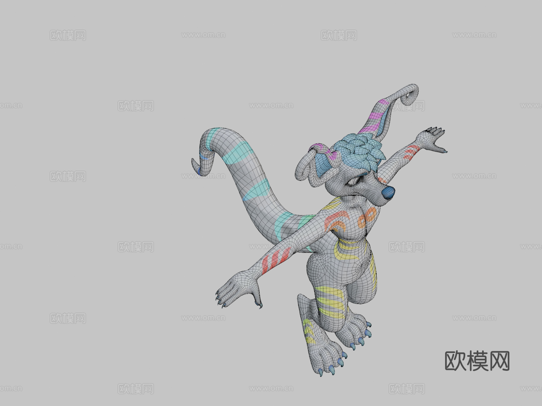 克鲁克斯-虚拟现实聊天&amp;虚拟主播头像3d模型下载（渲染图2）