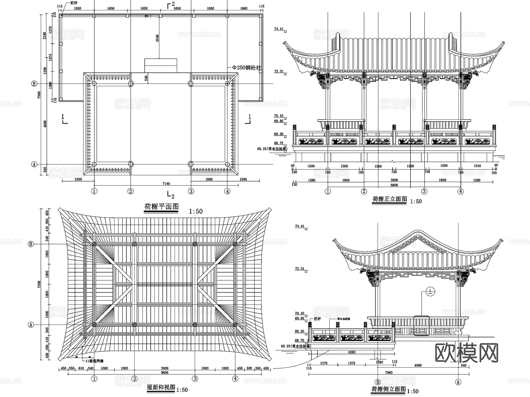 邯郸磁县古御园居住区大区景观CAD施工图全套cad施工图