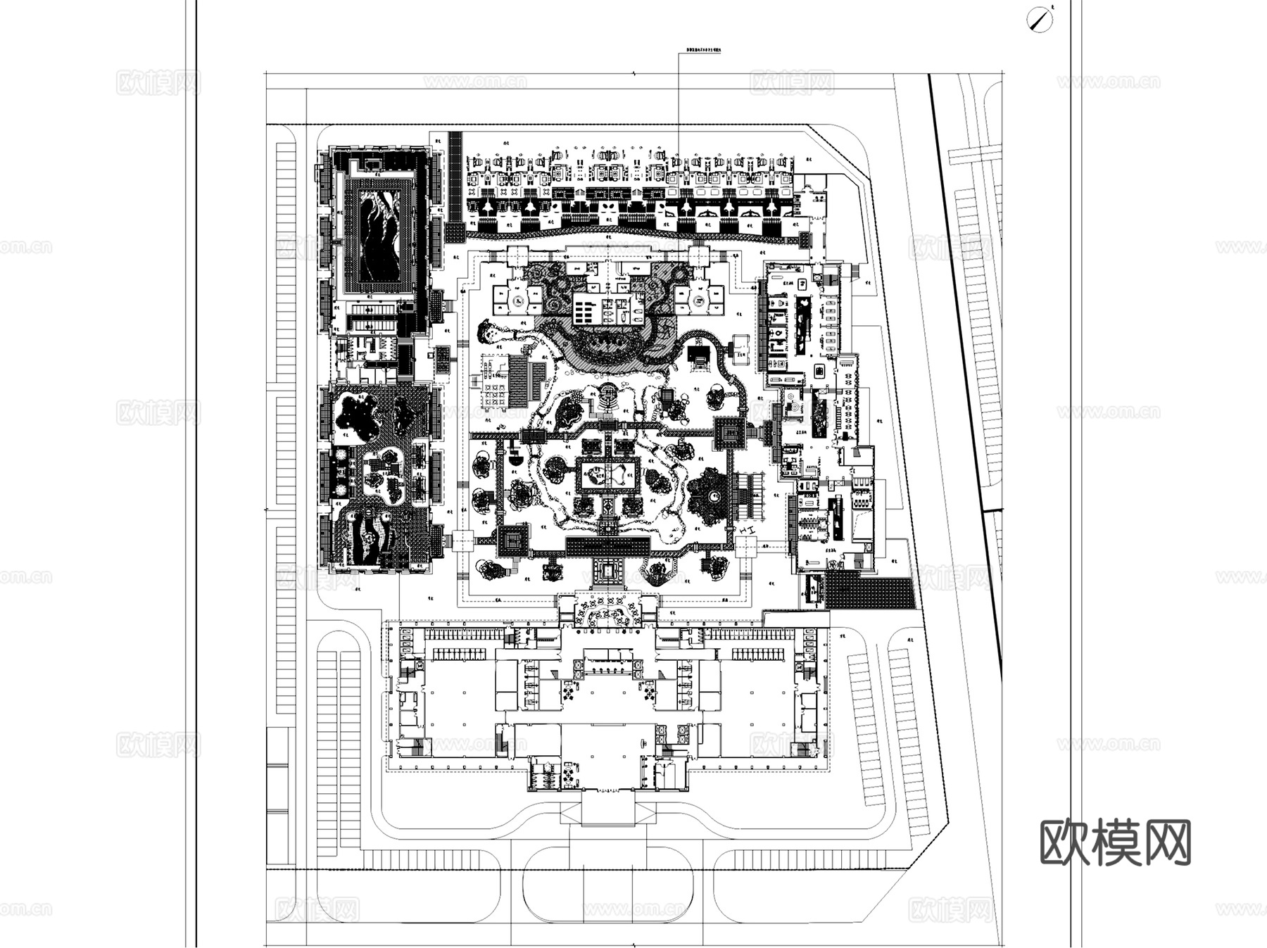 白桦林温泉汇假日酒店景观CAD施工图全套cad施工图