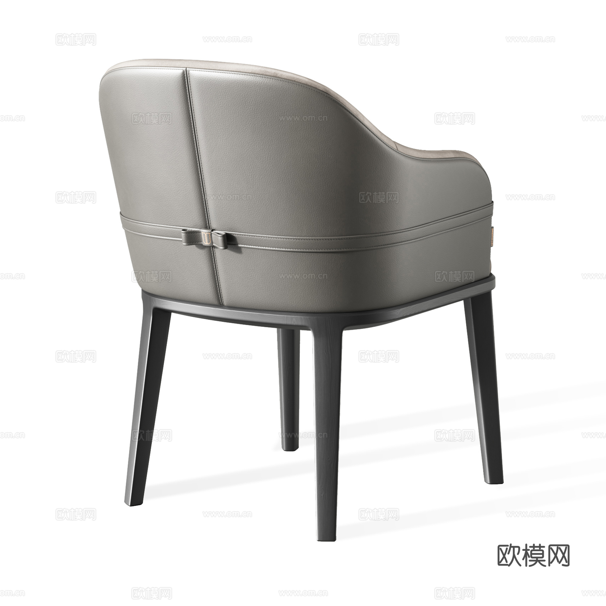 现代皮质单椅 餐椅su模型