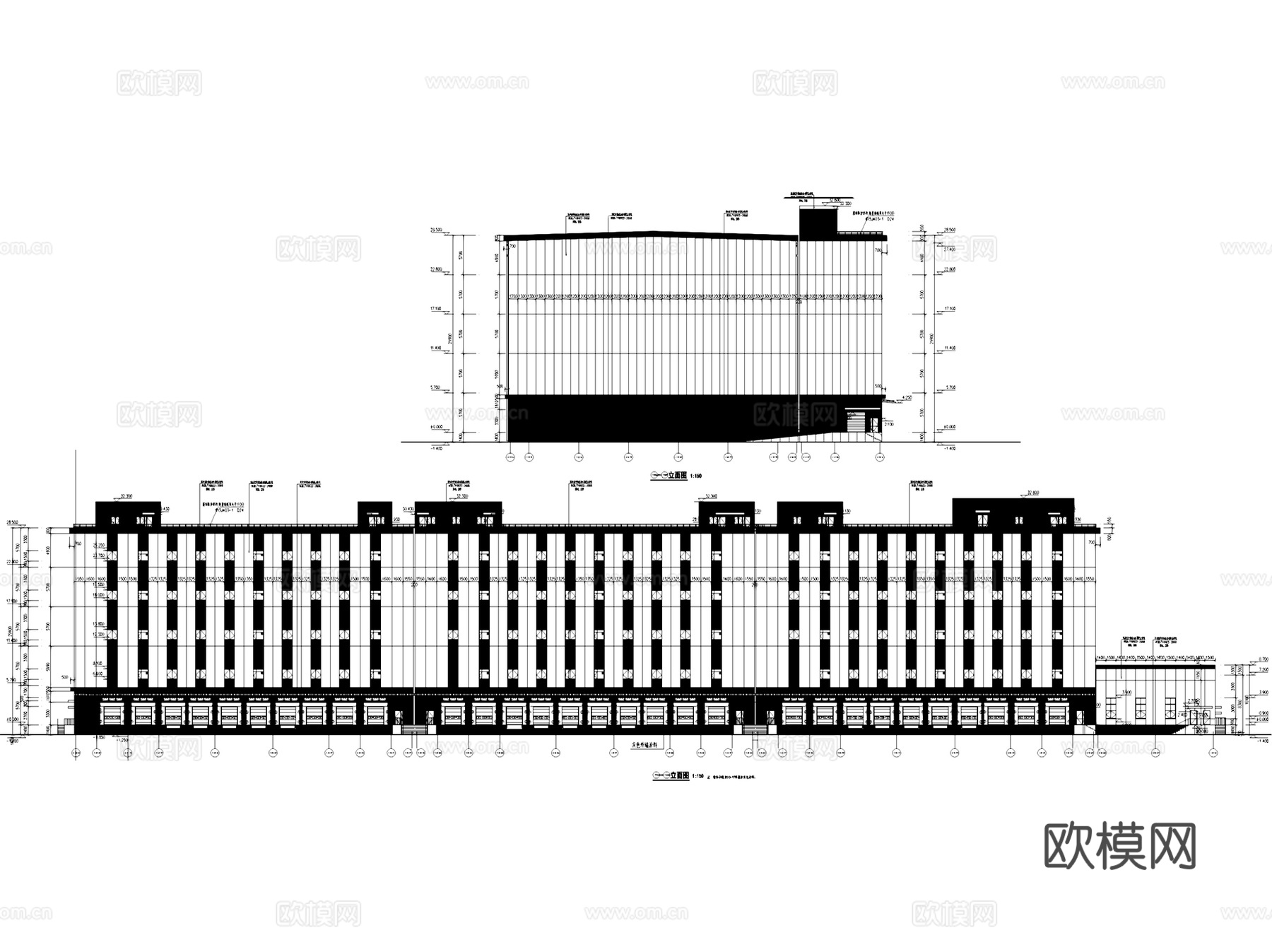 贵阳北农产品电商物流园冷库建筑CAD施工图全套cad施工图