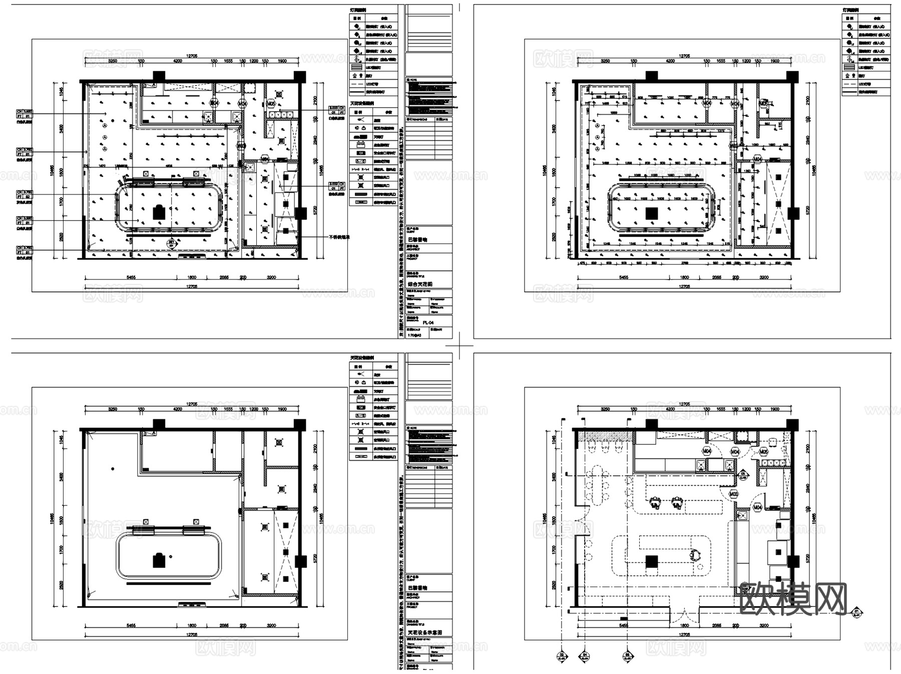 巴黎香吻烘焙蛋糕甜品店室内装饰CAD施工图整套cad施工图