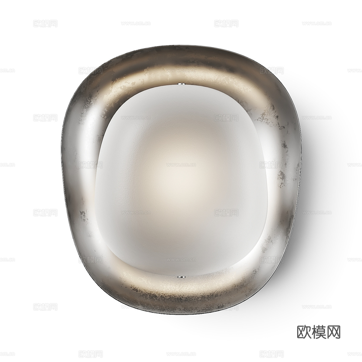 现代轻奢金属玻璃装饰壁灯3d模型下载（渲染图3）