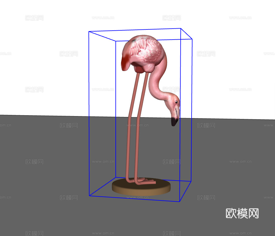 火烈鸟摆件su模型