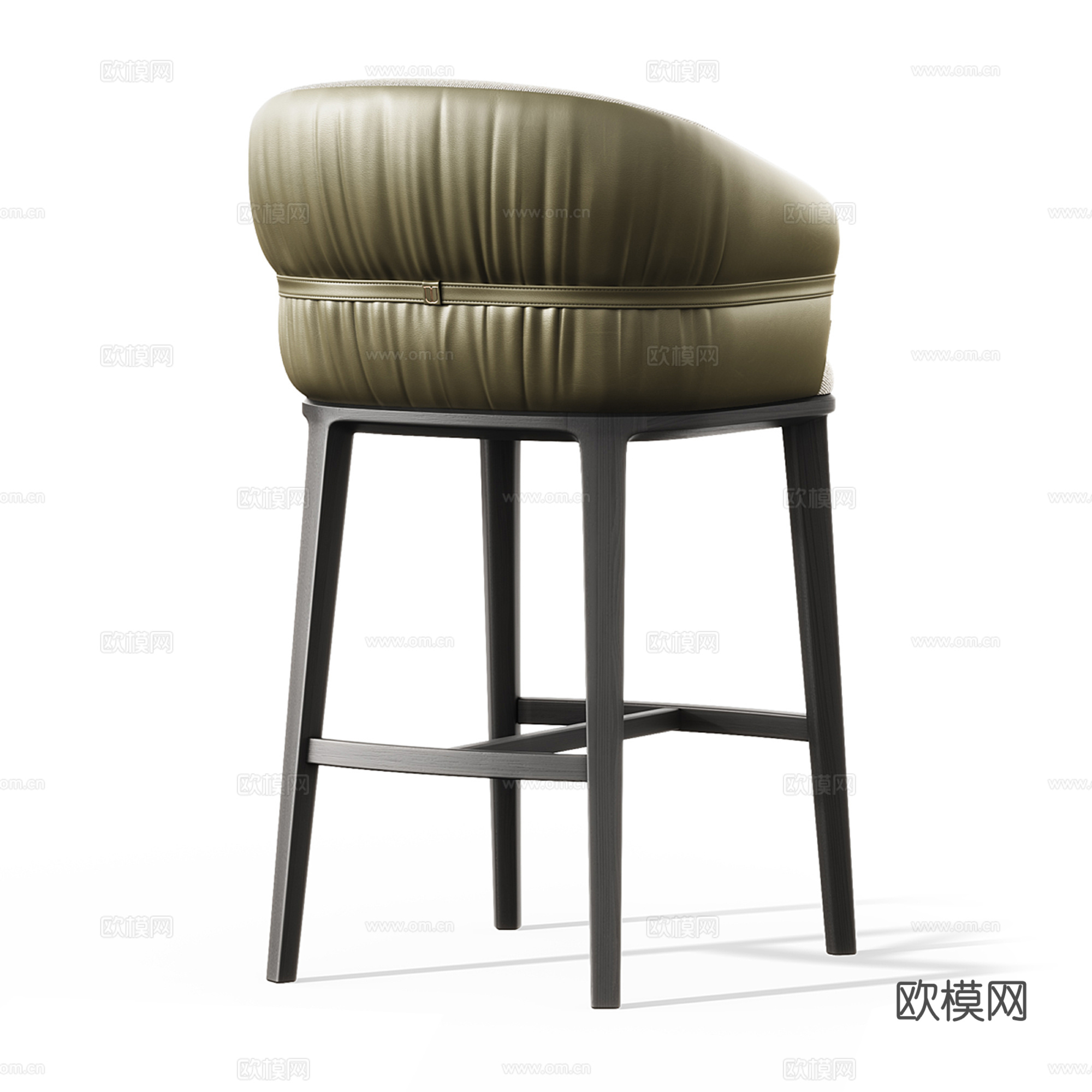 现代皮质吧椅su模型