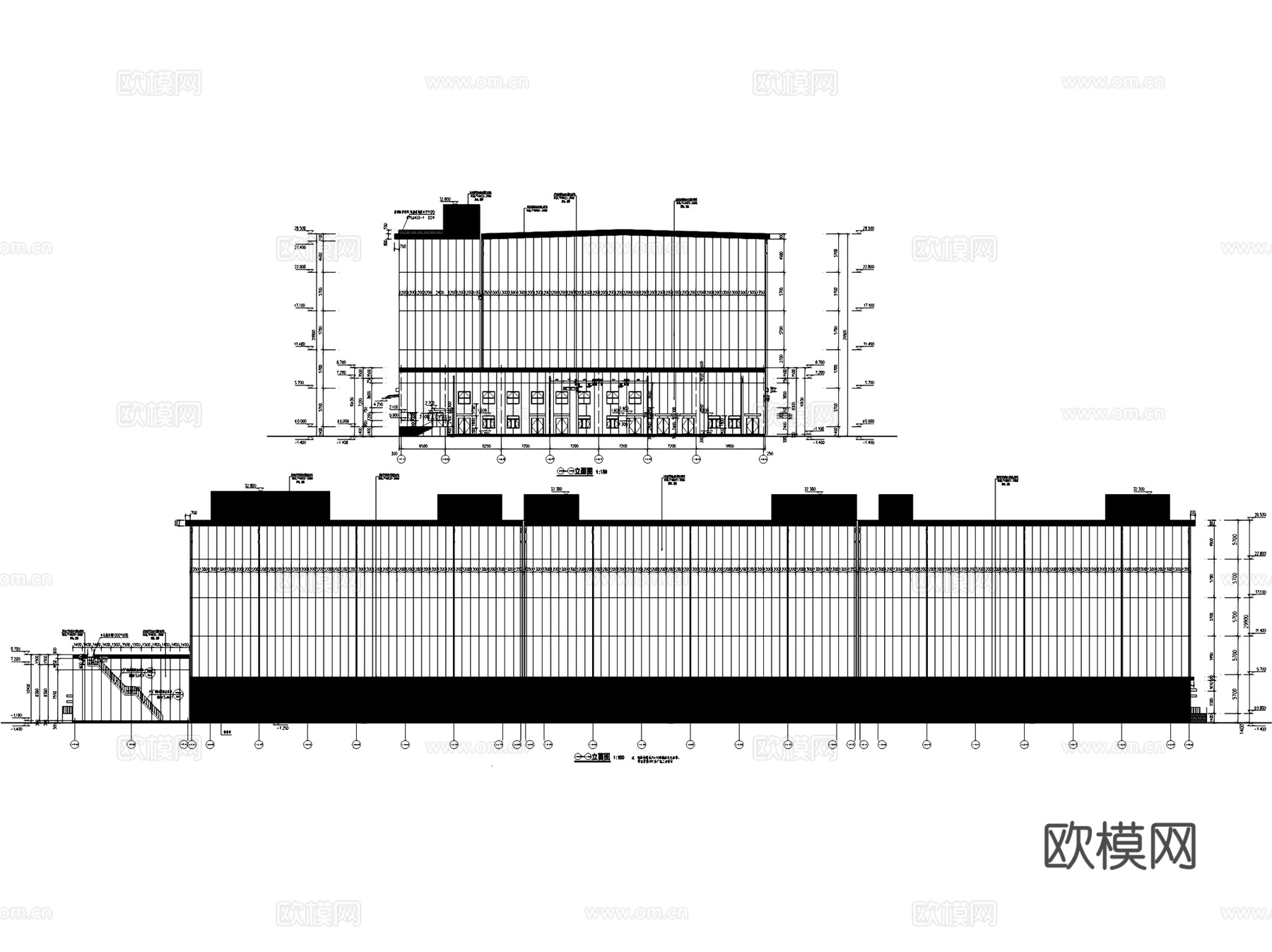 贵阳北农产品电商物流园冷库建筑CAD施工图全套cad施工图