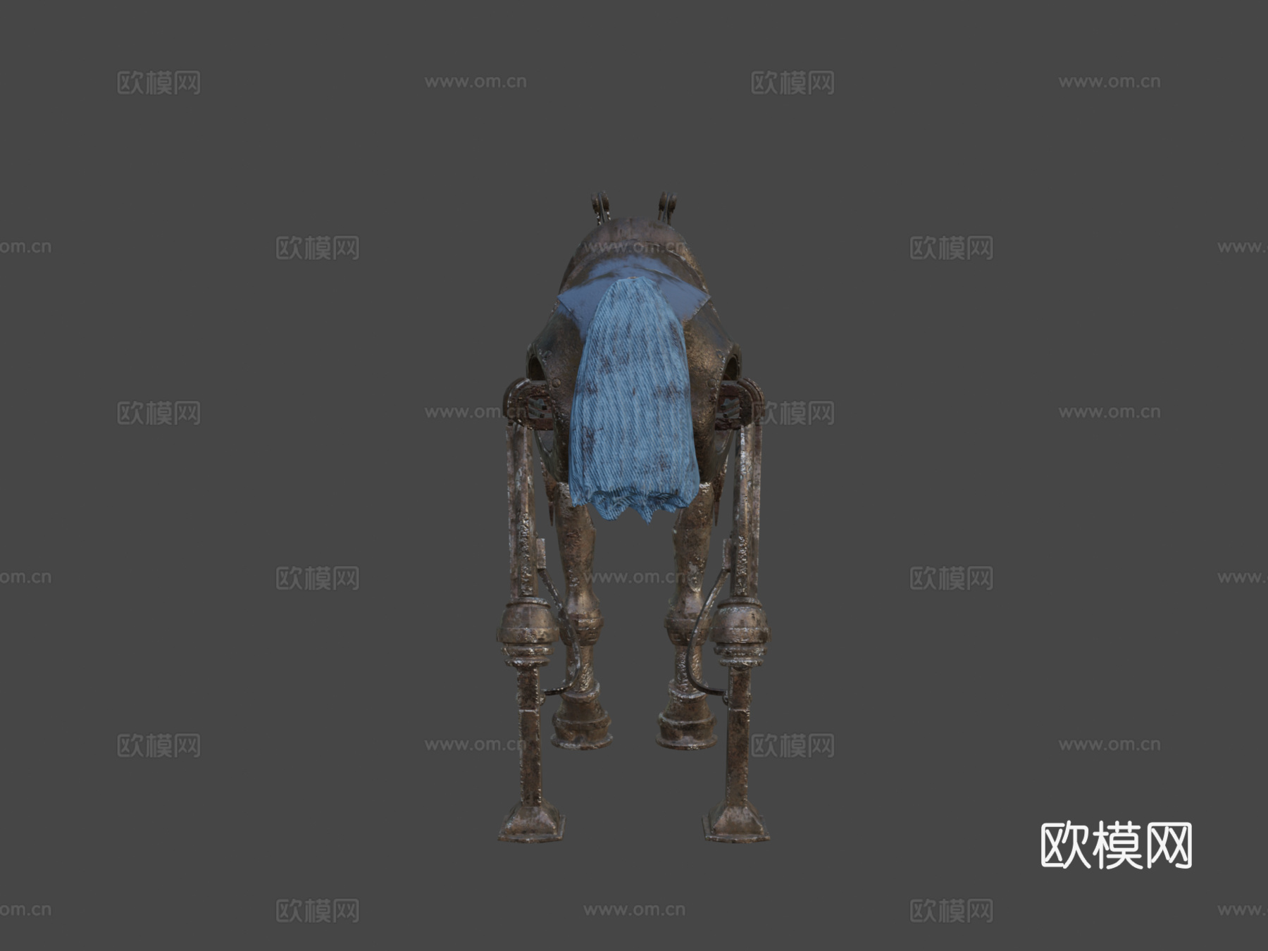 后末日机械马3d模型下载（渲染图5）