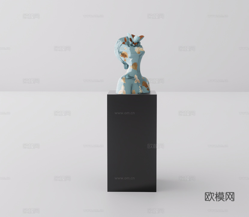 金属雕塑su模型