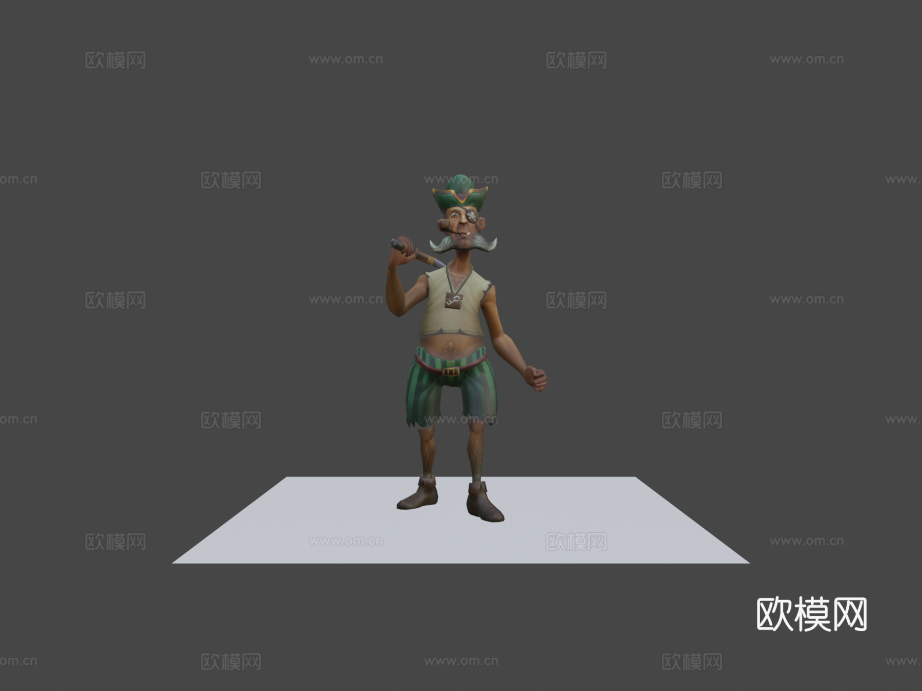 鱼人海盗暴雪角色大赛20163d模型下载（渲染图6）