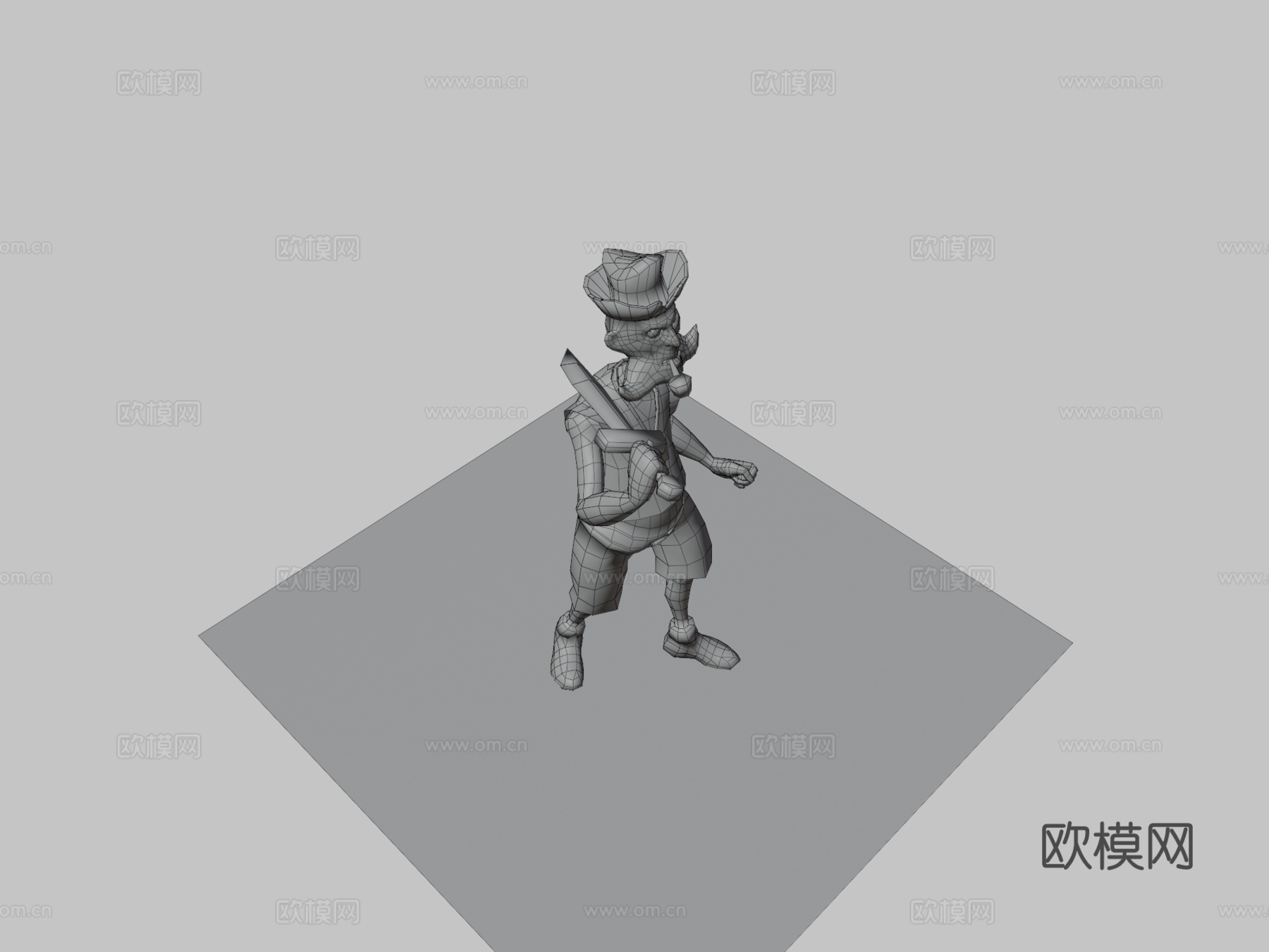 鱼人海盗暴雪角色大赛20163d模型下载（渲染图3）