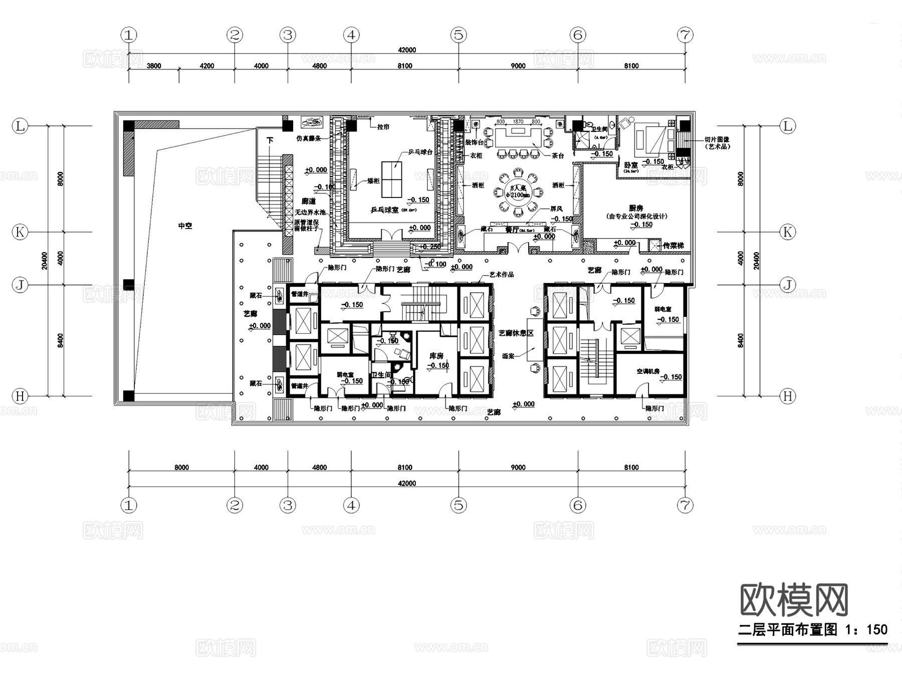 鄂尔多斯金融广场茶室茶会所室内装饰CAD施工图整套cad施工图
