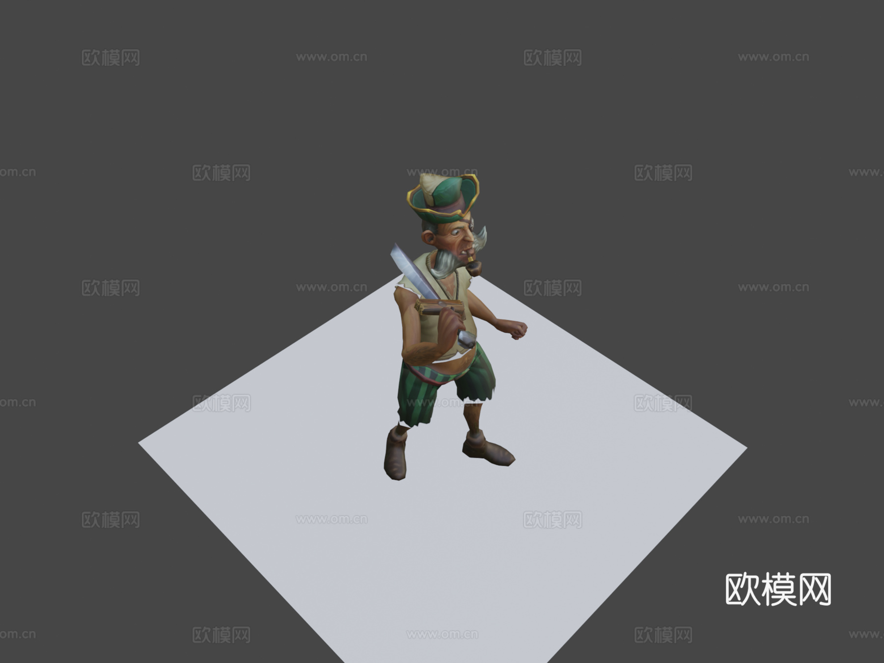 鱼人海盗暴雪角色大赛20163d模型下载（渲染图7）