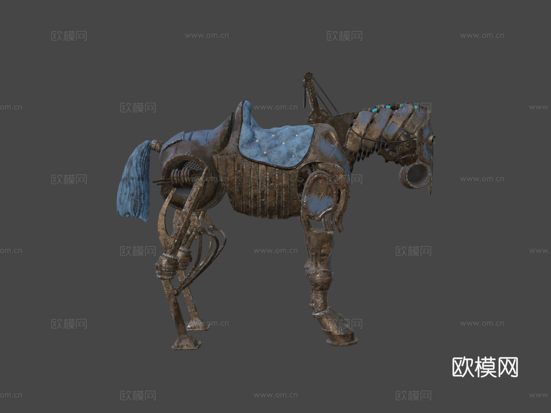 后末日机械马3d模型下载（渲染图8）