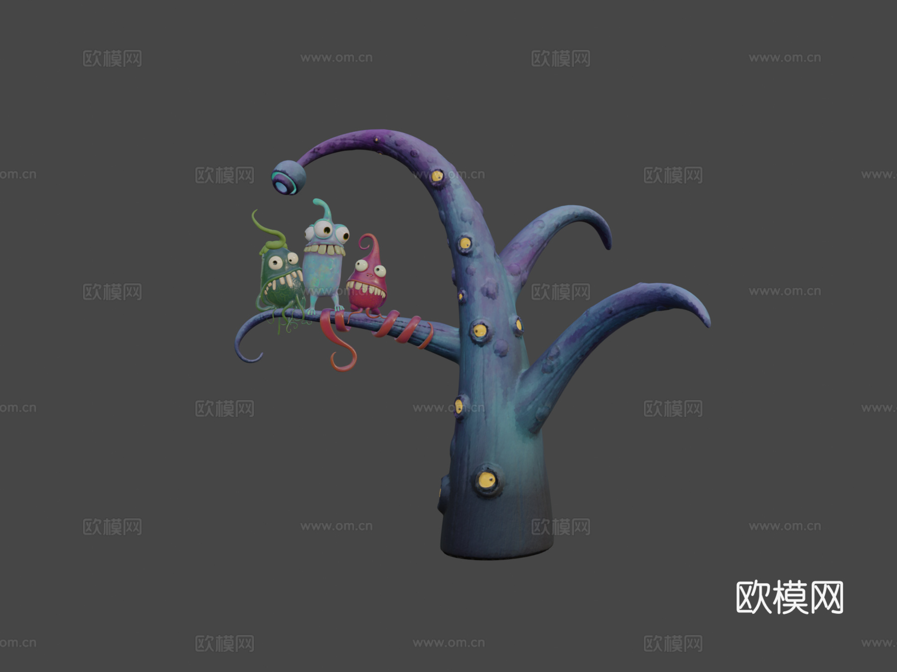 可爱怪物3d模型下载（渲染图7）