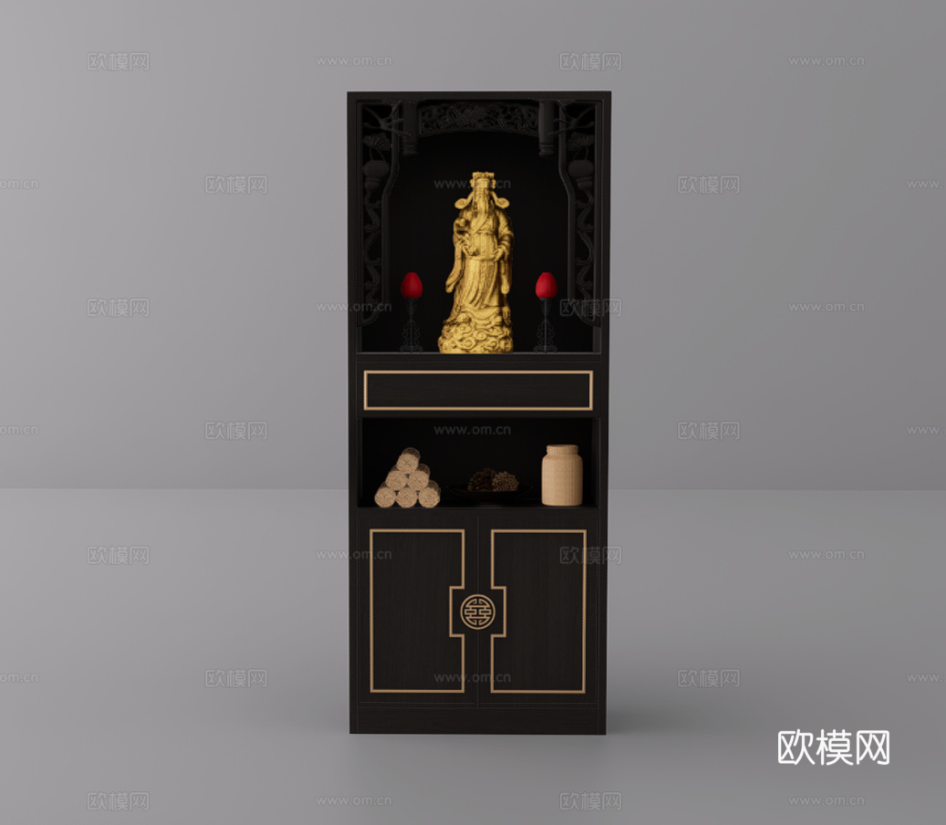 佛龛柜su模型