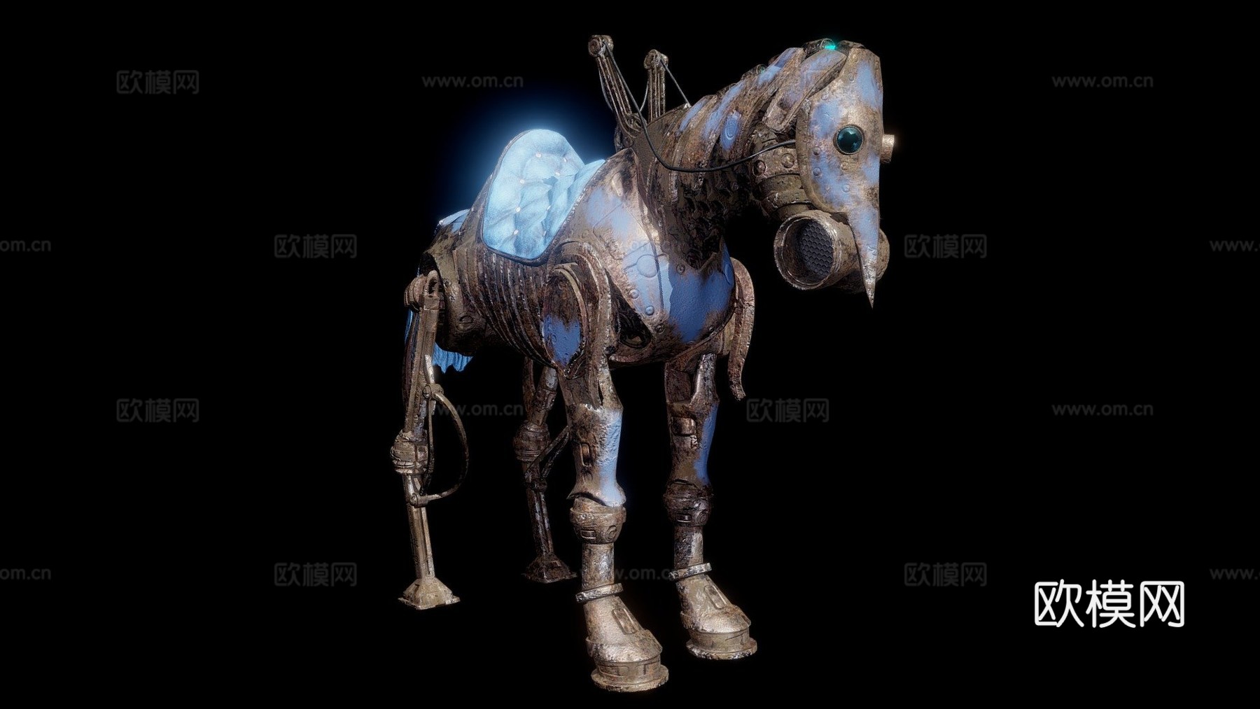 后末日机械马3d模型下载（渲染图1）