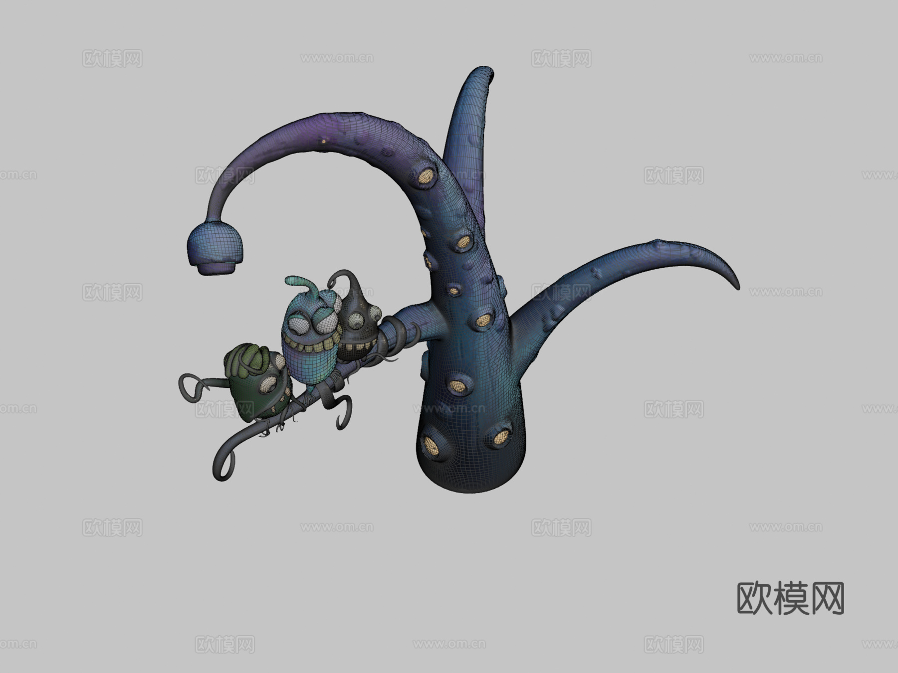 可爱怪物3d模型下载（渲染图2）