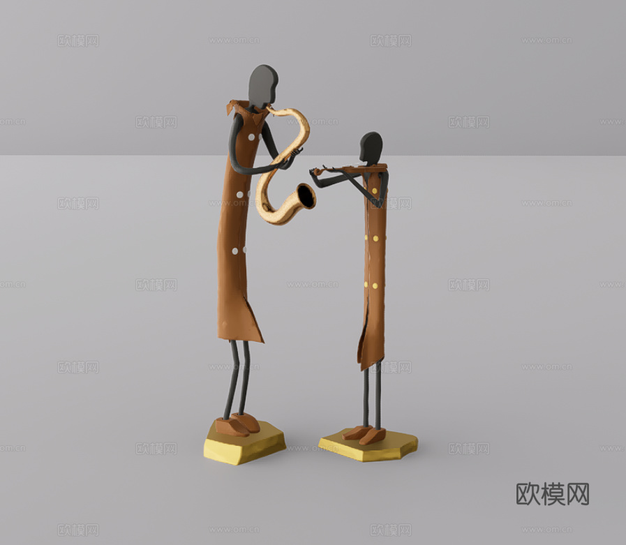 雕塑摆件su模型