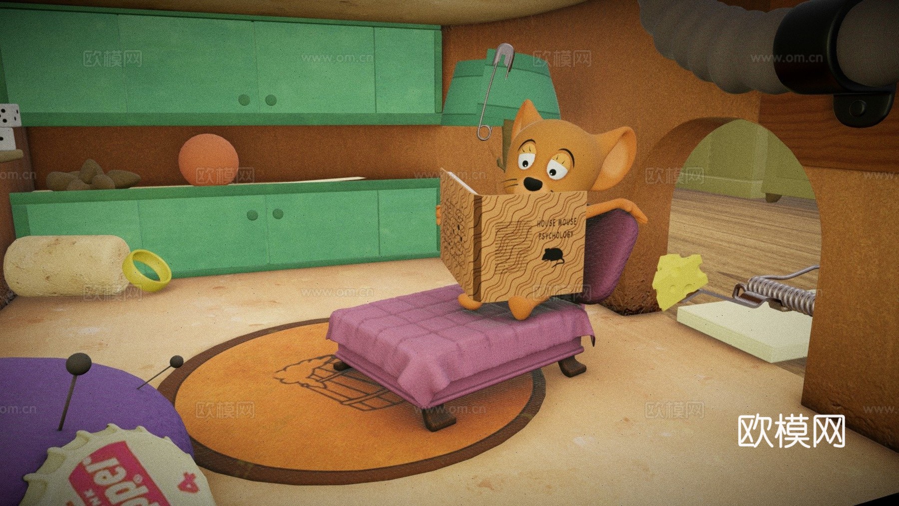 杰瑞少年环境3d模型下载（渲染图1）